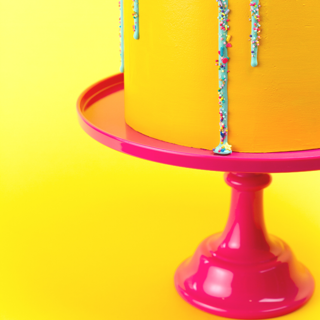Hot Pink Melamine Cake Stand | Cupcake Stand Sprinkles & Confetti Party Supplies
