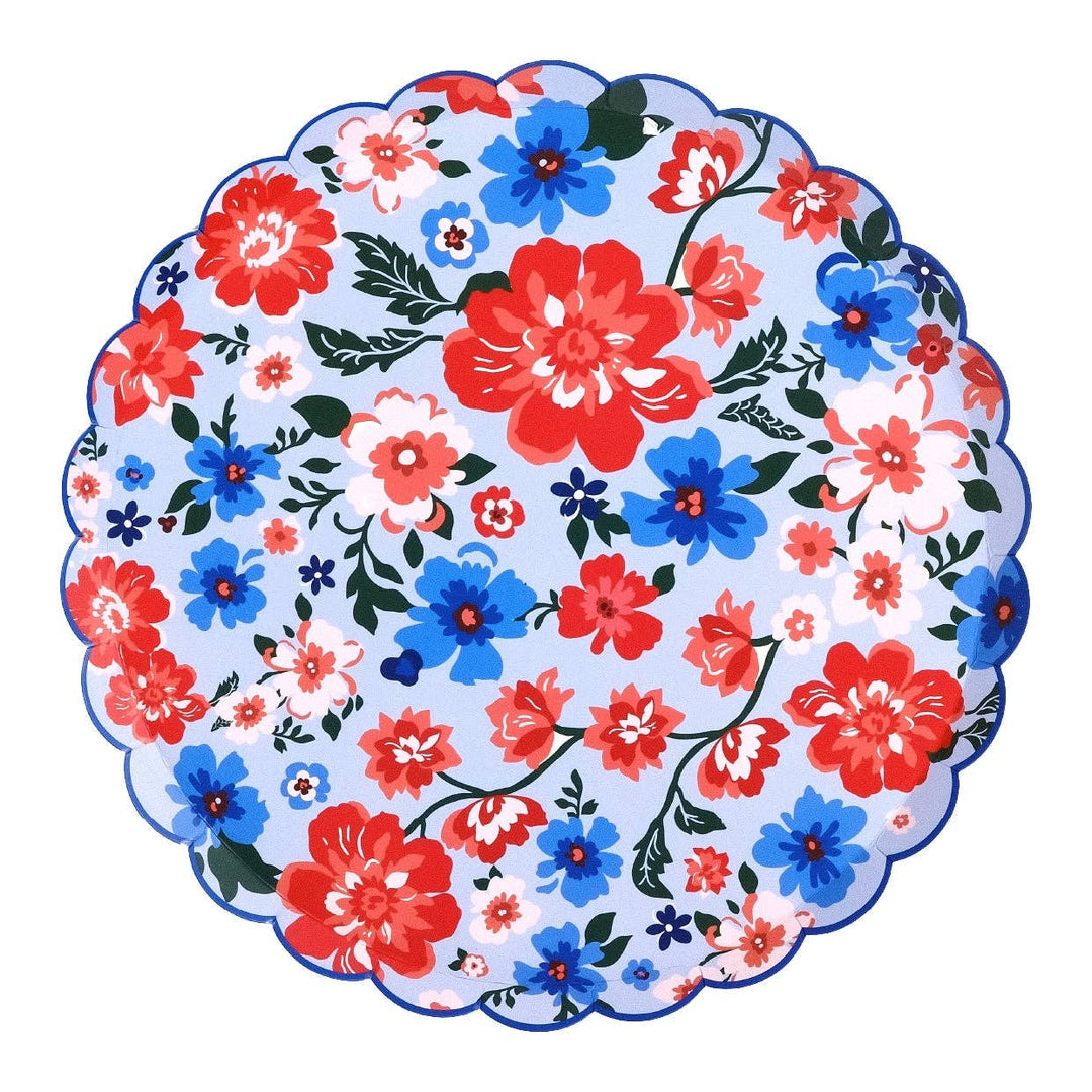 Summer Floral Dinner Plates Gatherings by Curated Paperie