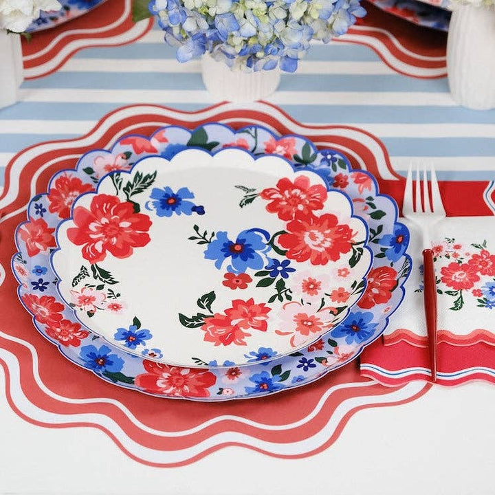 Summer Floral Dinner Plates Gatherings by Curated Paperie