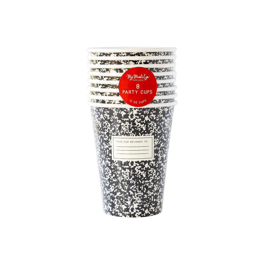 BTS911 -  Back To School Composition Paper Cups My Mind’s Eye