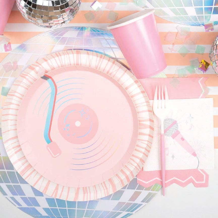 Pop Star Dance Party Microphone Cocktail Napkins Gatherings by Curated Paperie