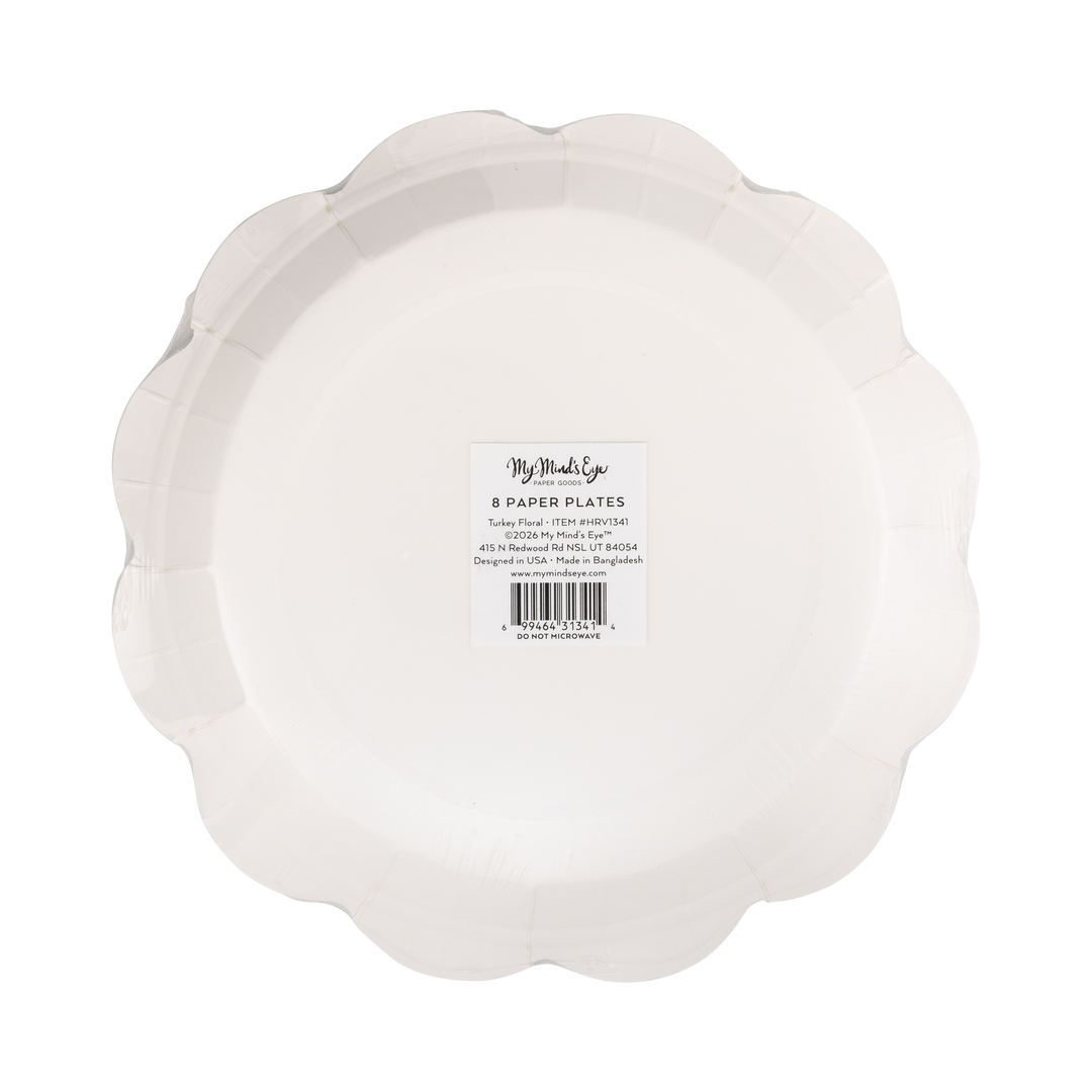 HRV1341 - Turkey Foliage Paper Plates My Mind’s Eye