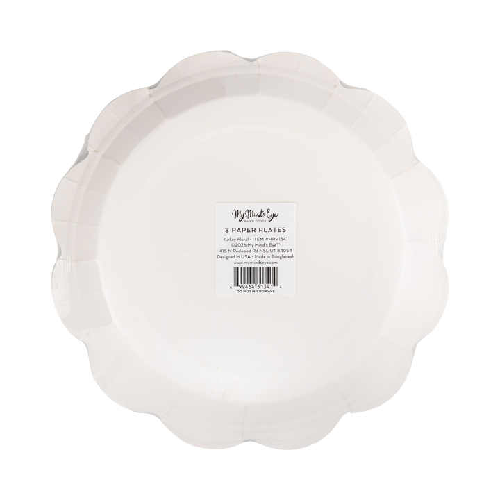 HRV1341 - Turkey Foliage Paper Plates My Mind’s Eye