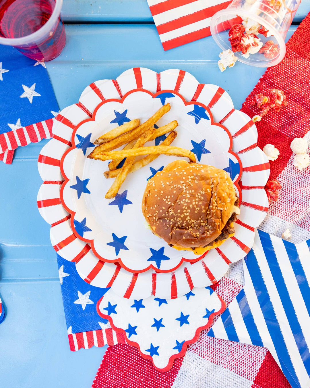 SSP1238 - Stars and Stripes Paper Cocktail Napkin Set My Mind’s Eye