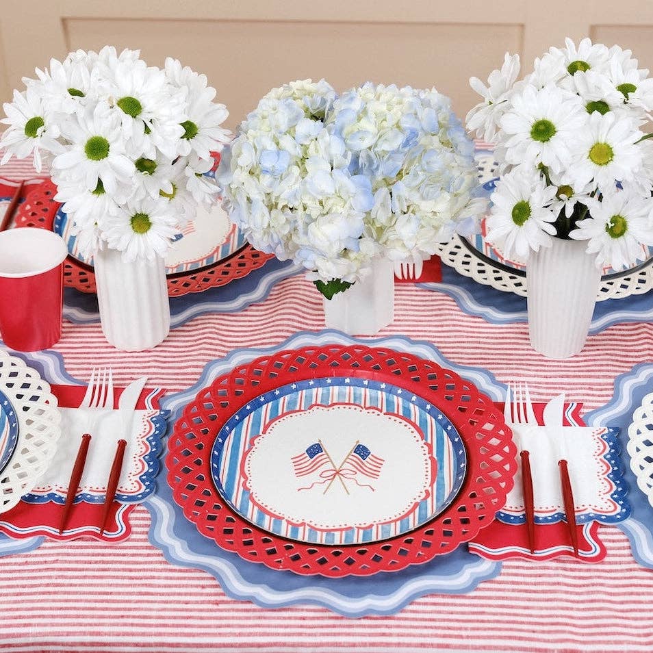 4th of July Flag Dessert Plates Gatherings by Curated Paperie