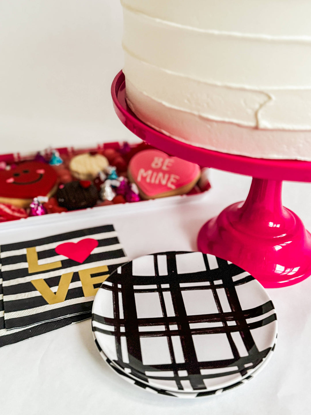Hot Pink Melamine Cake Stand | Cupcake Stand Sprinkles & Confetti Party Supplies