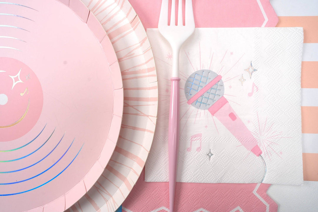 Pop Star Dance Party Microphone Cocktail Napkins Gatherings by Curated Paperie