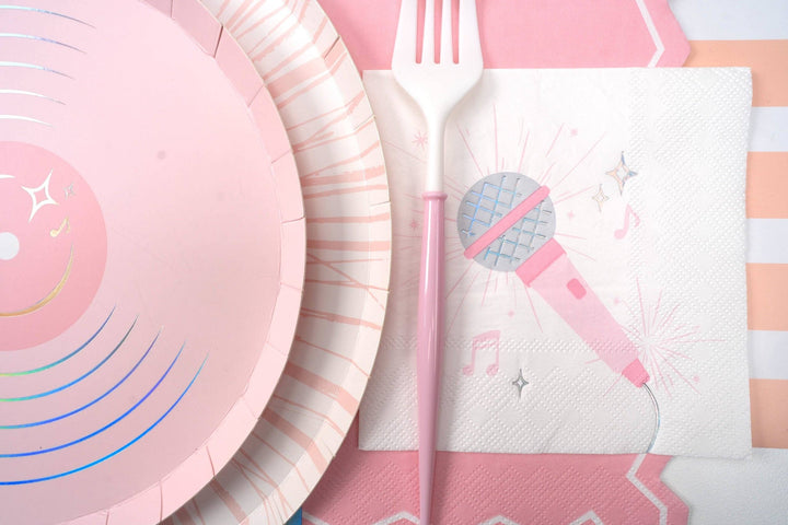 Pop Star Dance Party Microphone Cocktail Napkins Gatherings by Curated Paperie