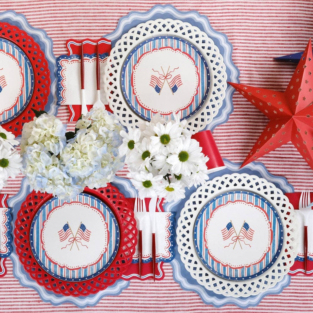 4th of July Flag Dessert Plates Gatherings by Curated Paperie