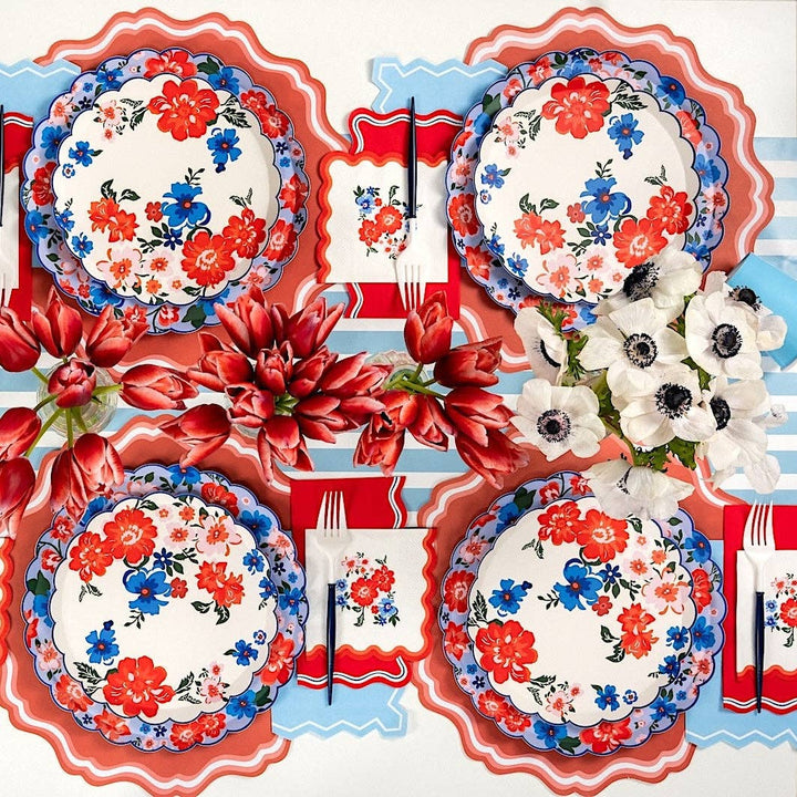 Summer Floral Dinner Plates Gatherings by Curated Paperie
