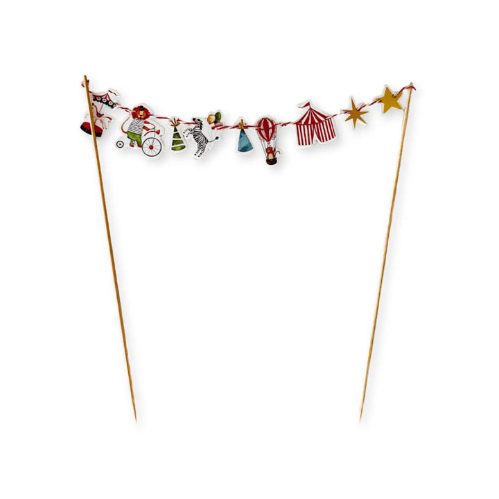 Carnival Cake Topper – Mini Circus Garland Cake Banner Josi James