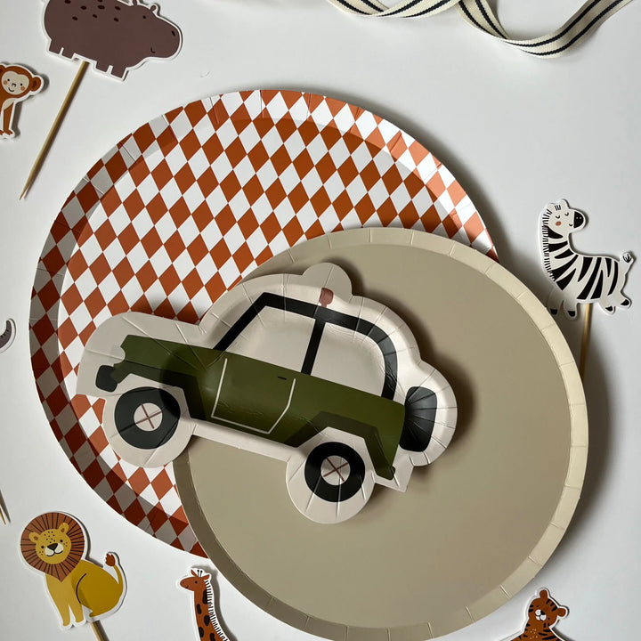 Safari Jeep Dessert Paper Party Plate (8pcs) Josi James