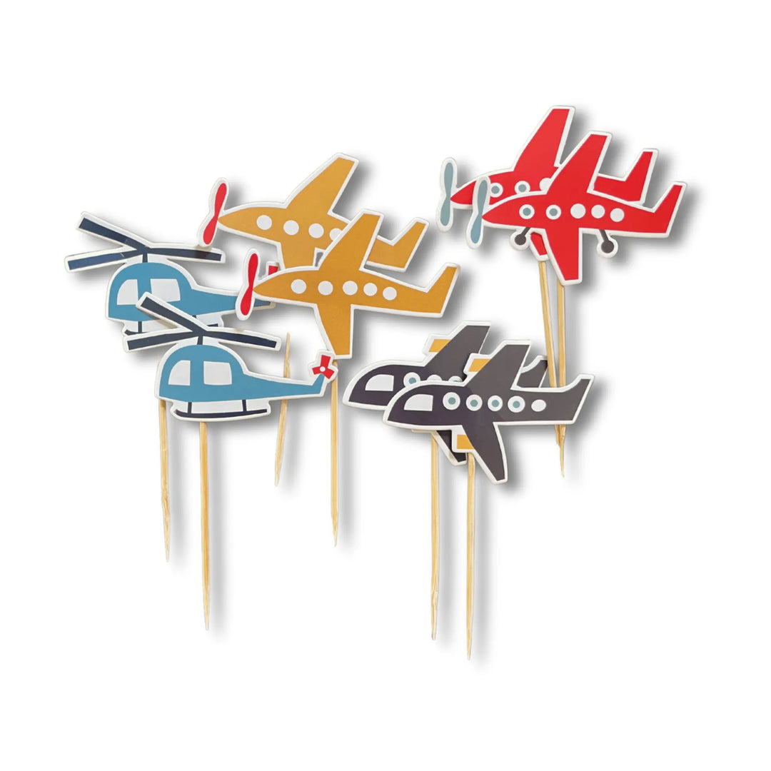 Airplane Cupcake Toppers (8pcs) - Josi James - Cupcake Toppers