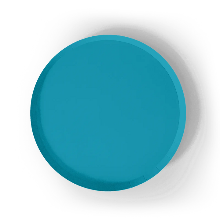 Aqua Blue Paper Party Plate (8pcs) - Josi James - 9 Inch Plate