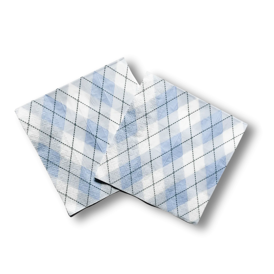 Argyle Large Disposable Paper Napkins (24pcs) - Josi James - Large Napkins