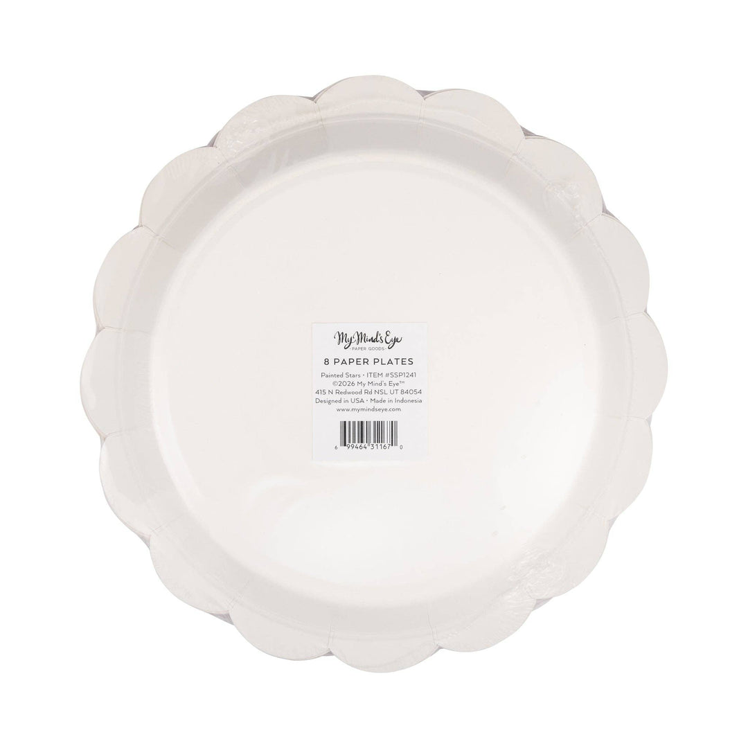 SSP1241 - Blue Stars Paper Plate - 9" My Mind’s Eye