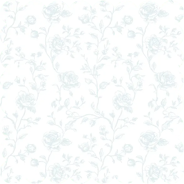 Baby Blue Floral Toile Scalloped Cocktail Napkins, 12pcs - Josi James - Small Napkins