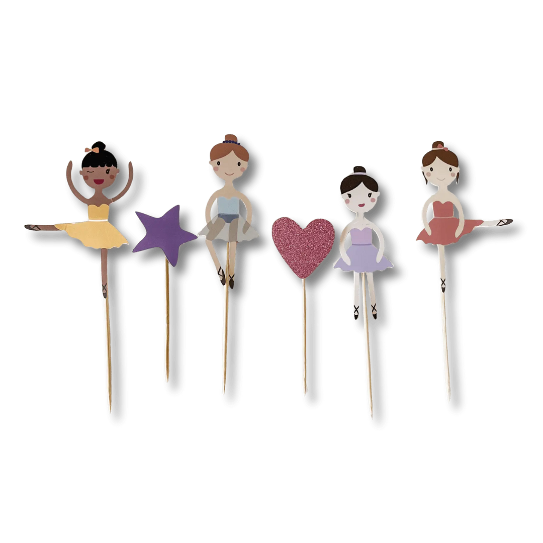 Ballet Cupcake Toppers (8 Per Set) - Josi James - Cupcake Toppers