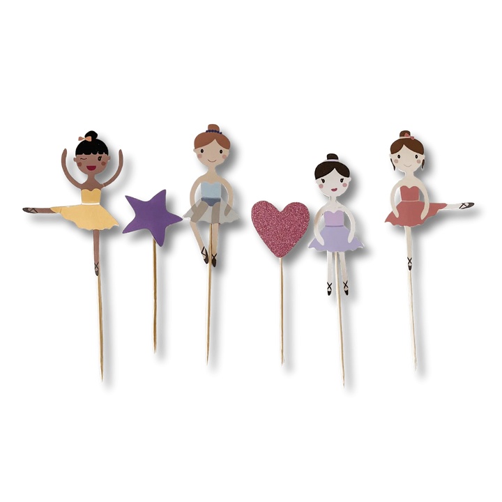 Ballet Cupcake Toppers (8 Per Set) - Josi James - Cupcake Toppers