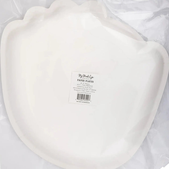 Baseball Mitt Shaped Paper Plates – 11" Game Day Party Plates with Gold Foil (8ct) - Josi James - Die Cut Plate