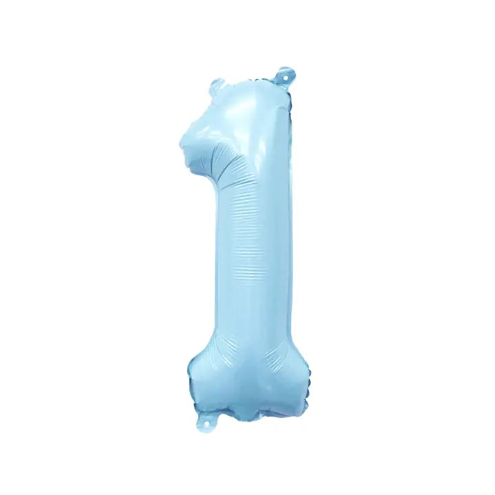 Pastel Blue Mylar Number Balloon 32" (1-3) Ellie's Party Supply