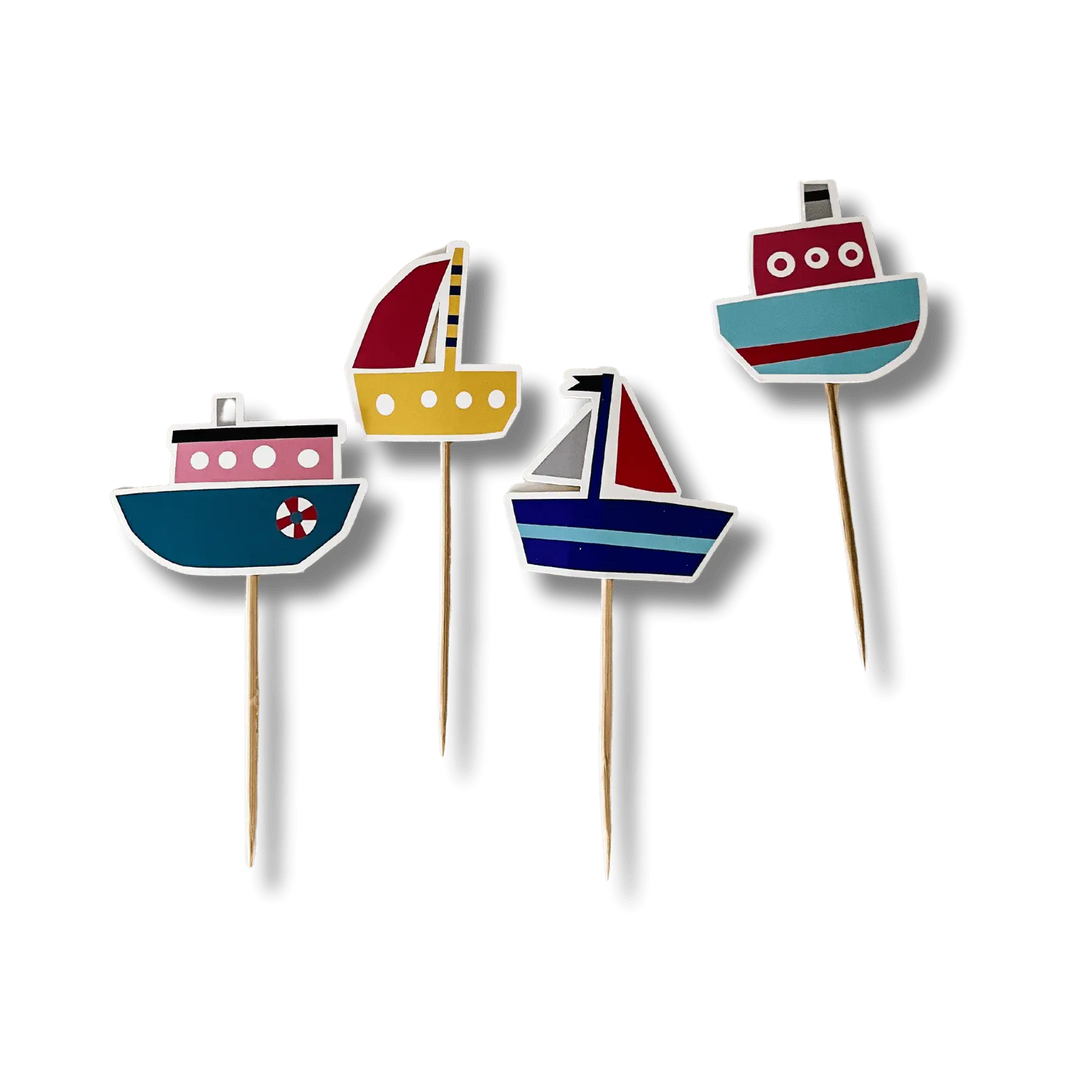 Boat Cupcake Toppers (8 Per Set) - Josi James - Cupcake Toppers