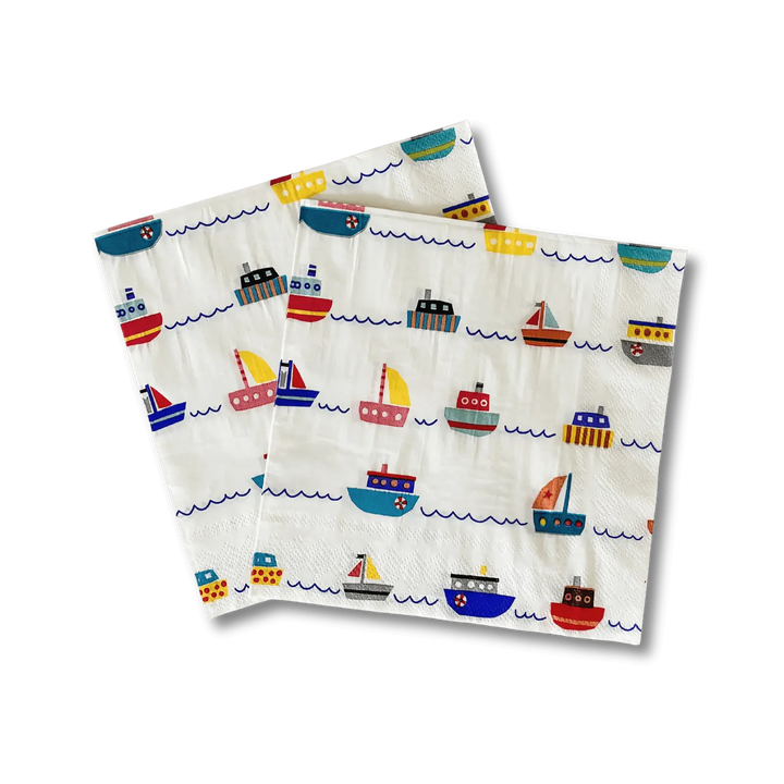 Boat Napkins Disposable Paper Napkins (16pcs) - Josi James - Large Napkins