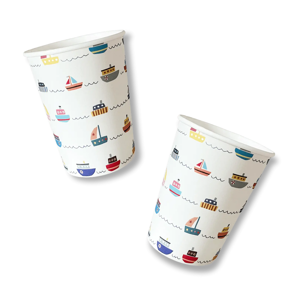 Boat Paper Party Cups (8pcs) - Josi James - Cups