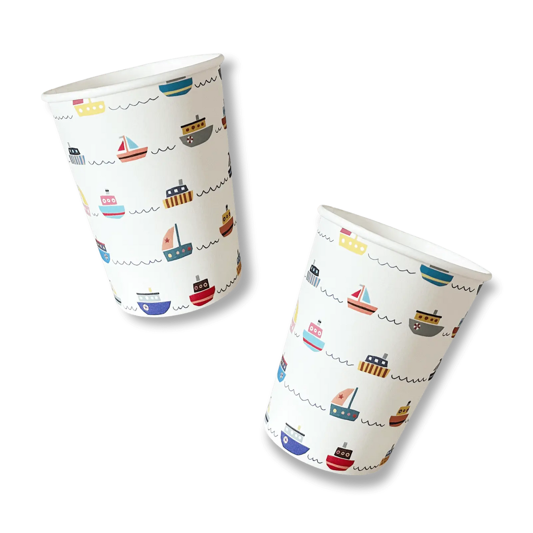 Boat Paper Party Cups (8pcs) - Josi James - Cups