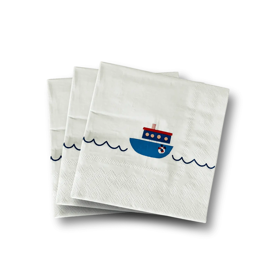 Boat Small Disposable Paper Napkins (16pcs) - Josi James - Small Napkins