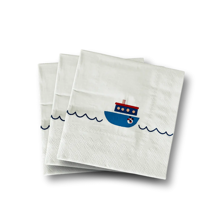 Boat Small Disposable Paper Napkins (16pcs) - Josi James - Small Napkins