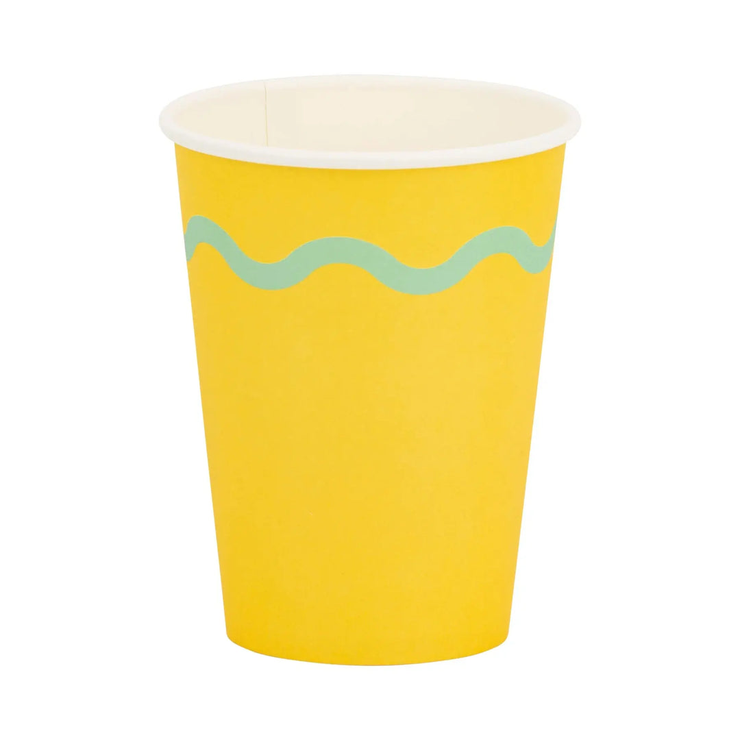 Bright Party Cups – 12oz Paper Cups (Set of 8, 4 Designs) - Josi James - Cups