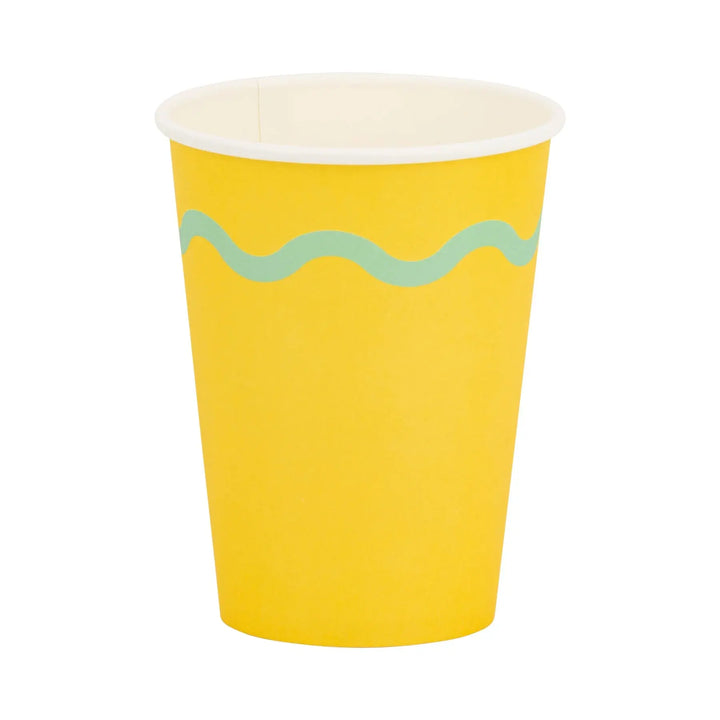 Bright Party Cups – 12oz Paper Cups (Set of 8, 4 Designs) - Josi James - Cups