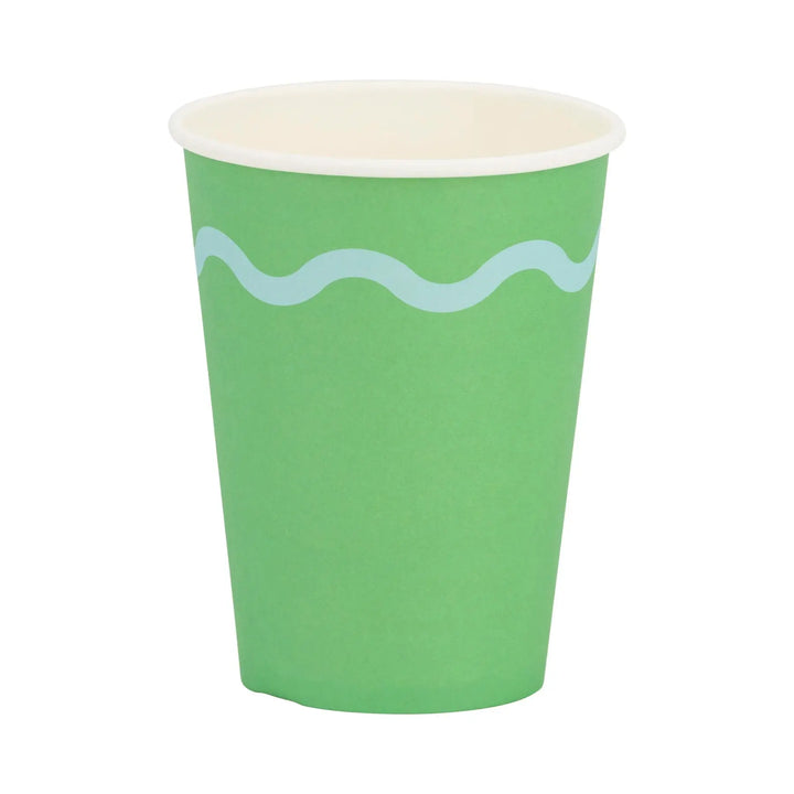Bright Party Cups – 12oz Paper Cups (Set of 8, 4 Designs) - Josi James - Cups