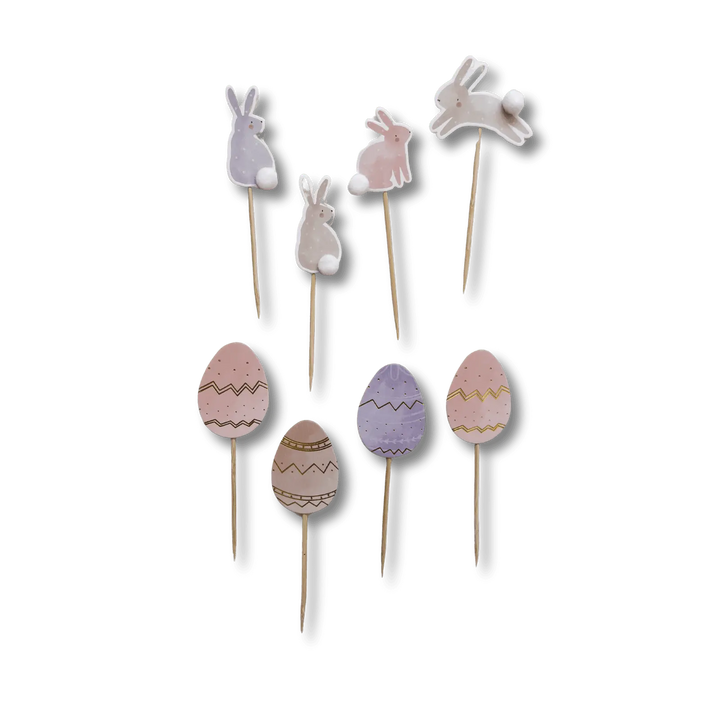 Bunny Cupcake Toppers (Set of 8) - Josi James - Cupcake Toppers