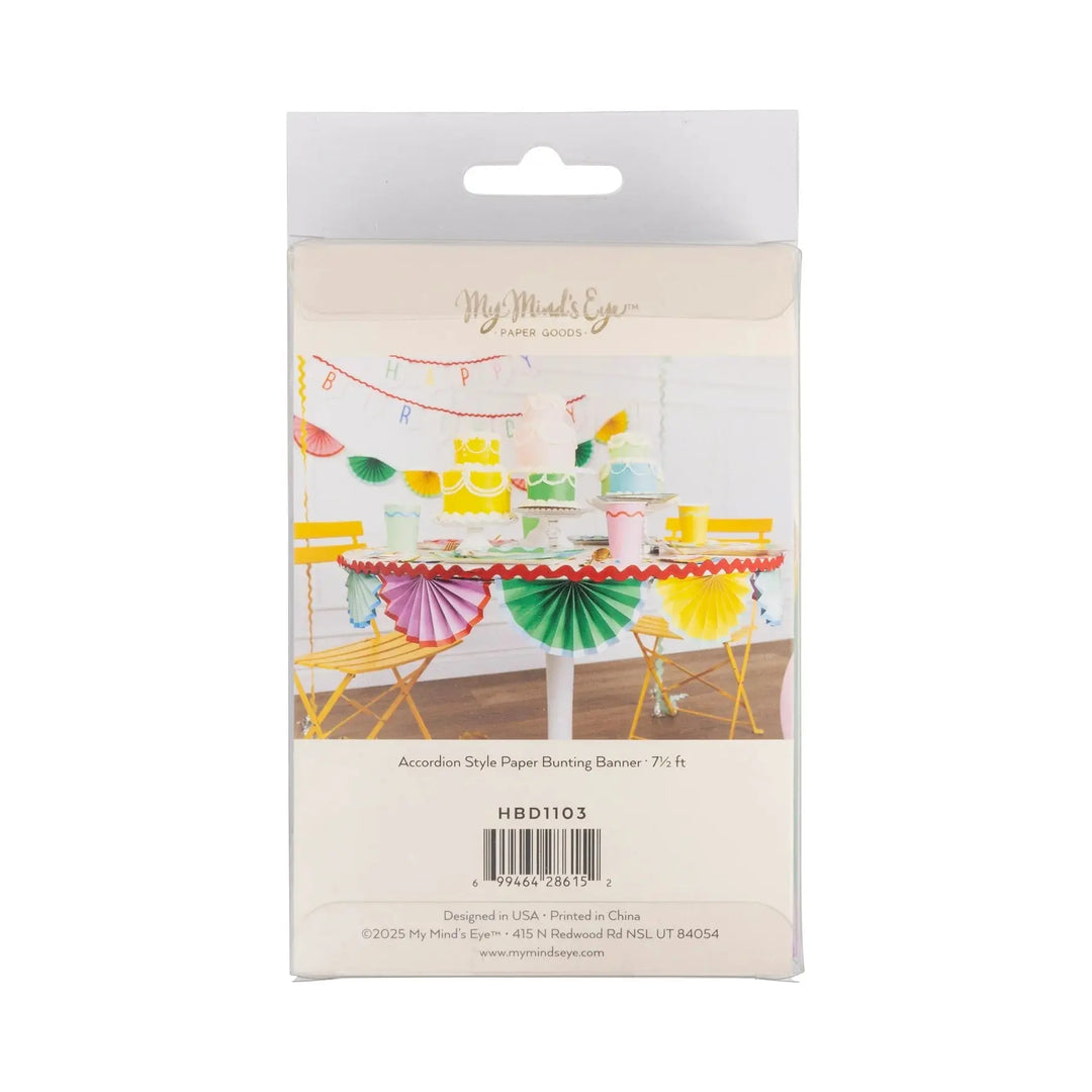 Bunting Banner – Accordion Style Party Garland (7ft) - Josi James - Banners