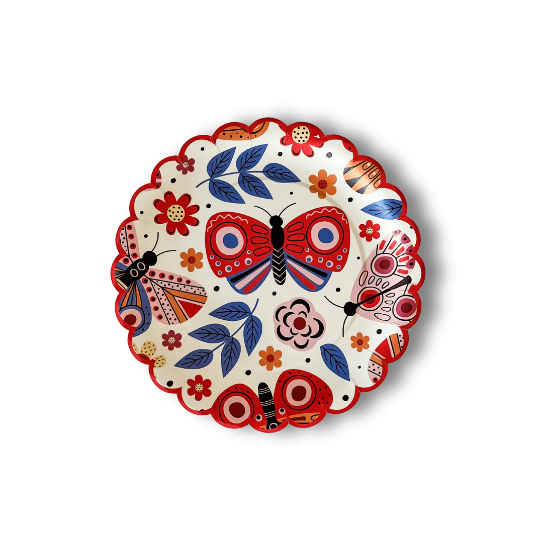 Butterfly Dessert Plate (8pcs) - Josi James - Die Cut Plate