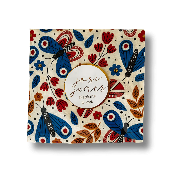 Butterfly Large Disposable Paper Napkins (16pcs) - Josi James - Large Napkins