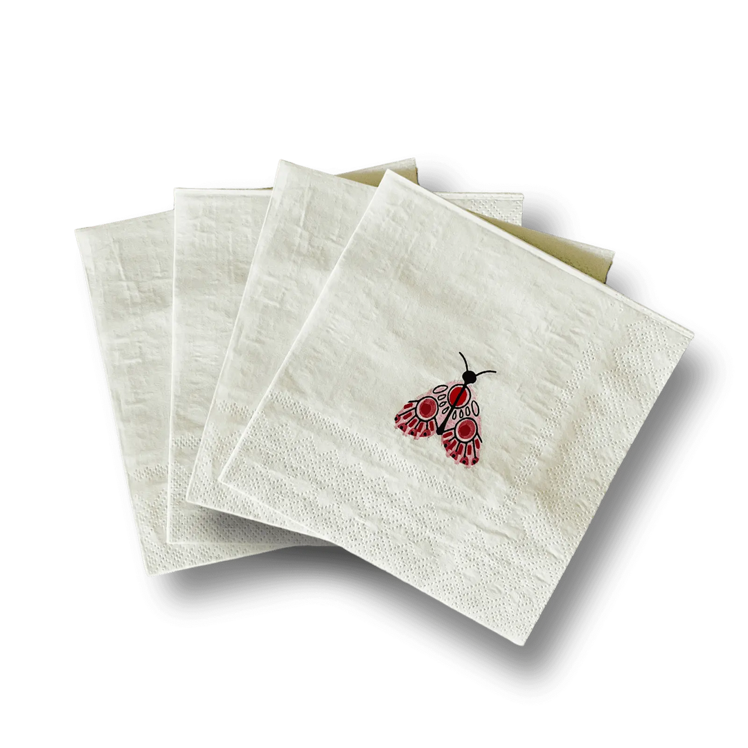 Butterfly Small Disposable Paper Napkins (16pcs) - Josi James - Small Napkins