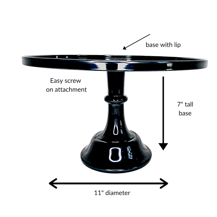 Black Melamine Cake Stand | Cupcake Stand | Dessert Display Sprinkles & Confetti Party Supplies