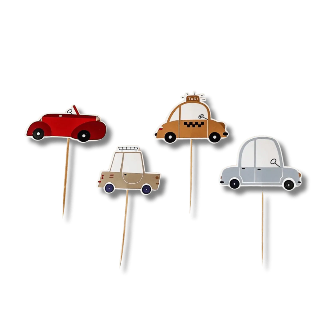Car Cupcake Toppers (Set of 8) - Josi James - Cupcake Toppers