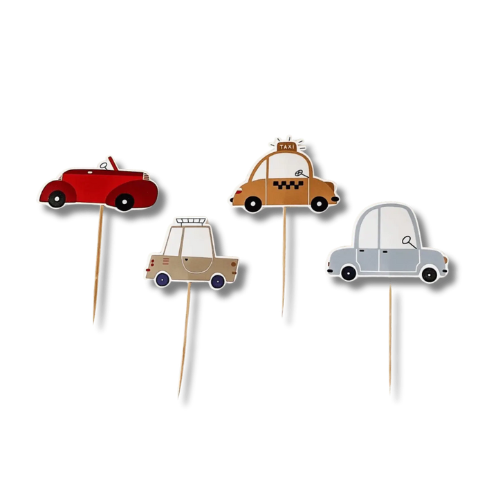 Car Cupcake Toppers (Set of 8) - Josi James - Cupcake Toppers