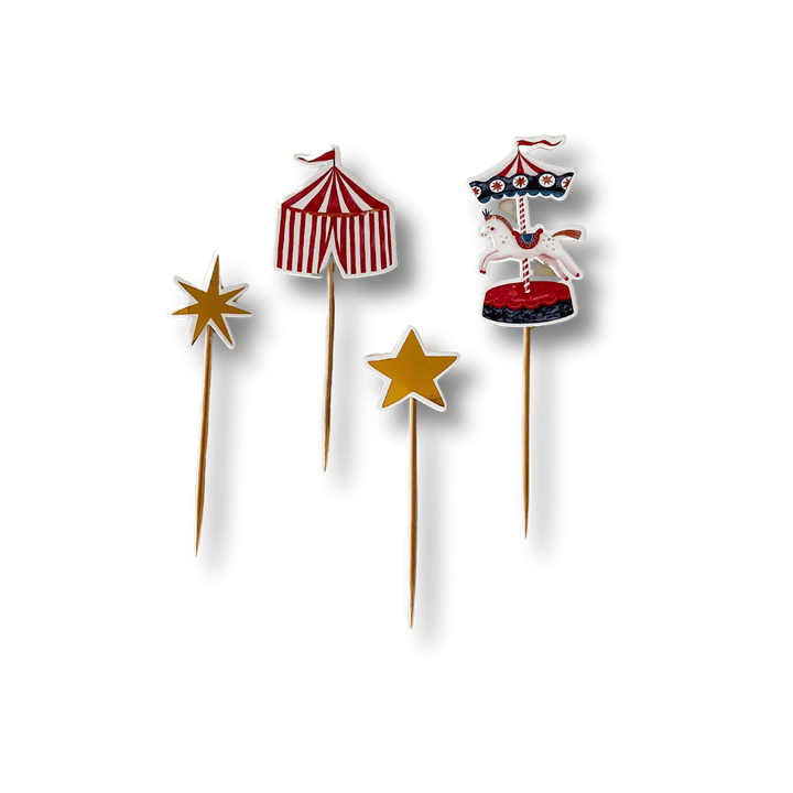 Carnival Cupcake Toppers (Set of 8) - Josi James - Cupcake Toppers