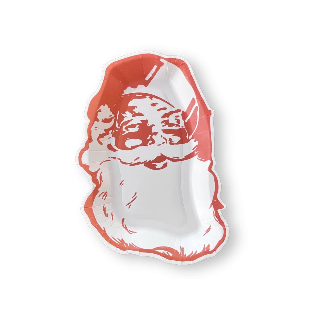 Classic Retro Santa Christmas Paper Plate - Josi James - Die Cut Plate