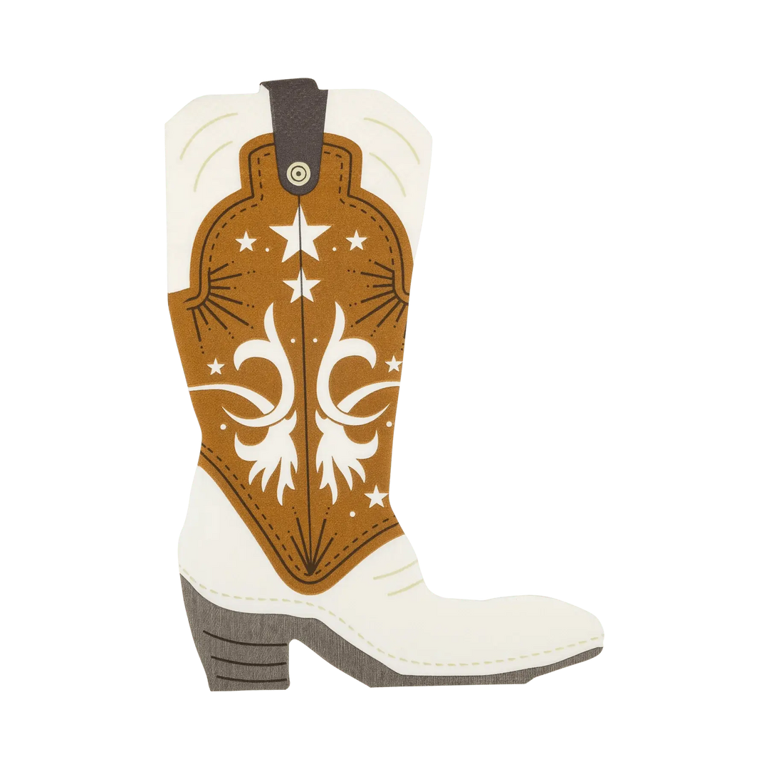 Cowboy Boot Shaped Paper Napkins – Western Party Napkins (24pcs) - Josi James - Die Cut Napkin