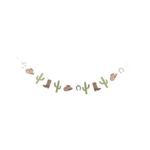 Cowboy Icon Party Banner – Western Birthday Decoration - Josi James - Banners