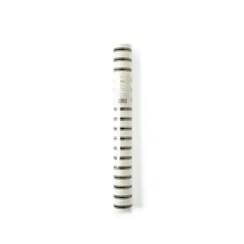 Cream & Black Striped Paper Table Runner – 16" x 120" - Josi James - Table Runner