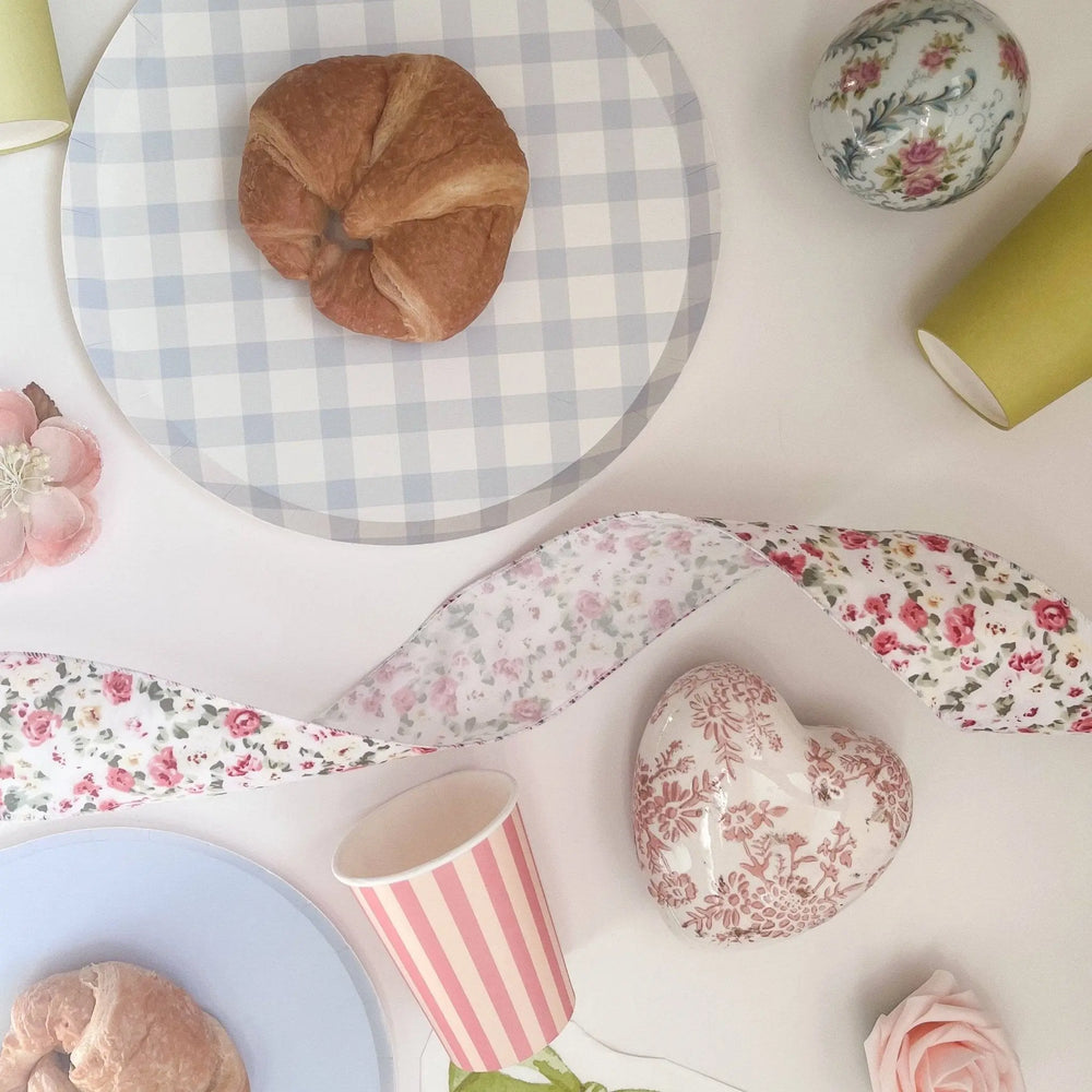 Cream & Pink Striped Cups - Josi James - Cups