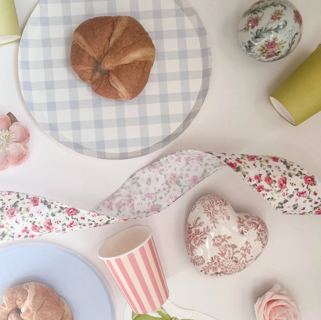 Cream & Pink Striped Cups - Josi James - Cups