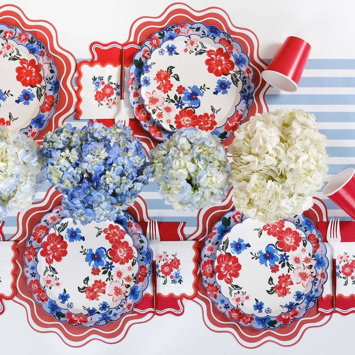 Summer Floral Dinner Plates Gatherings by Curated Paperie